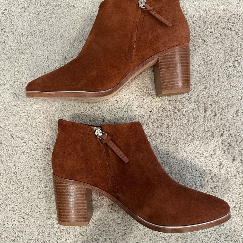 Brown Suede Ankle Boots